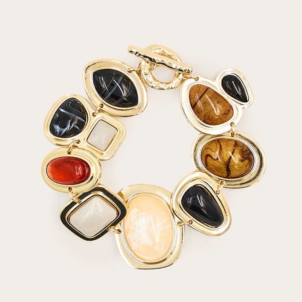 Multicolor Stone Bracelet Q293